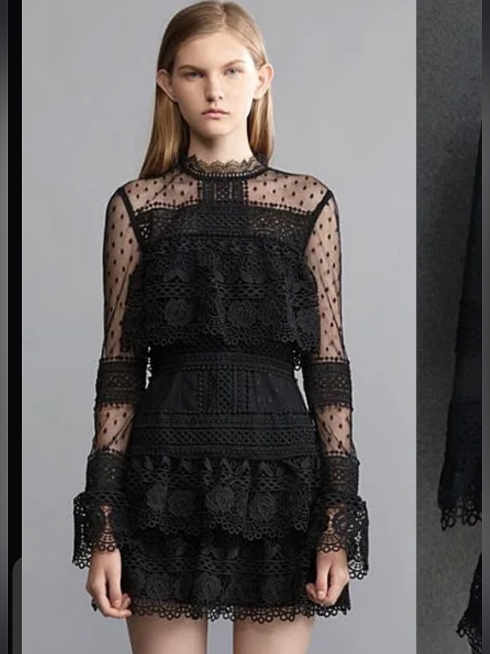 Chicwish black lace dress